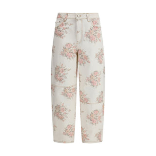 Ganni Stary floral-print Jeans
