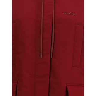 Gucci Red Polyester faille Jacket