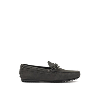 Tod's Gray Nubuc Leather Moccassin