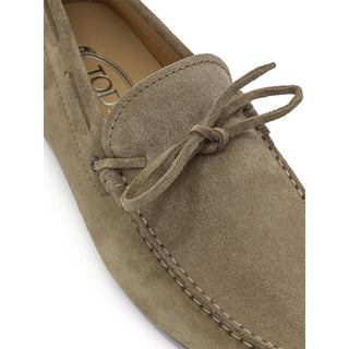 Tod's Beige Suede Leather Moccassin