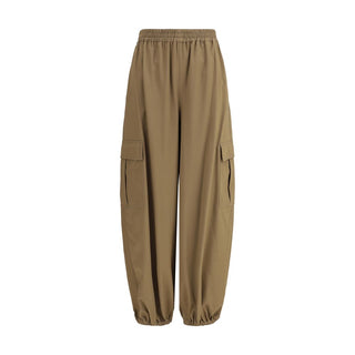 Max Mara Beige Cotton Cargo Pants