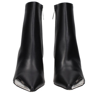 Off-White Black Leather Ankle Boots