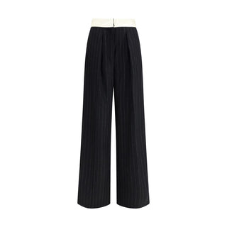 Forte_Forte Sartorial high-waisted pinstripe wool-blend Trousers