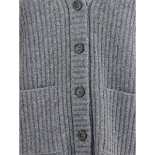 Gucci Ribbed Knit Wool Cardigan