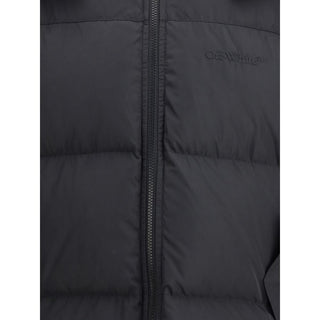 Off-White Hooded Diagonal Arrow Down Jacket
