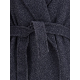 Max Mara Denim-effect Wool Carnia Coat