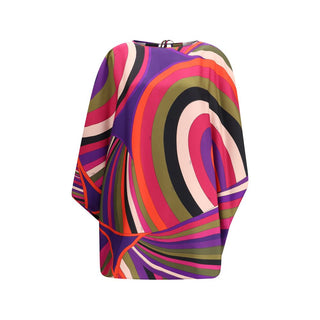 Emilio Pucci Short Caftan in silk with Marmo print