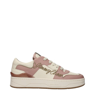 Jimmy Choo Pink Leather Low Top Sneakers