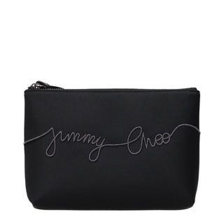 Jimmy Choo Black Satin Clutch Bag
