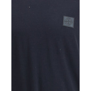 Stone Island Crew-neck T-shirt with monochrome compass logo