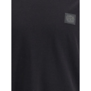 Stone Island Crew-neck T-shirt with monochrome compass logo