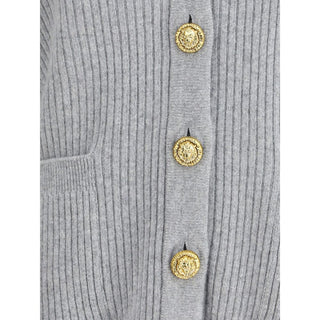 Balmain Long Cashmere Cardigan with buttons