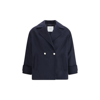 Cruna Blue Fleece Wool Coat