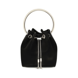 Jimmy Choo Black Silk Shoulder Bag