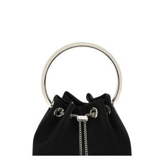 Jimmy Choo Black Silk Shoulder Bag
