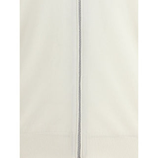 Brunello Cucinelli White Cashmere Cardigan