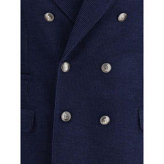 Brunello Cucinelli Blue Wool Coat