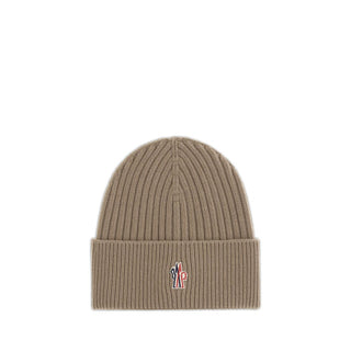 Moncler Grenoble Beige Merino Wool Beanie