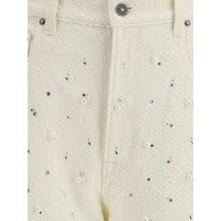 Golden Goose White Cotton Straight-Leg Jeans