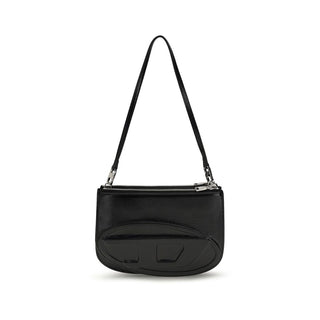 Diesel Black Calf Leather Bos Taurus Shoulder Bag