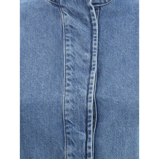 Marine Serre Blue Cotton Denim Jacket
