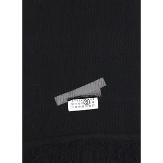 MM6 Black Wool Scarf