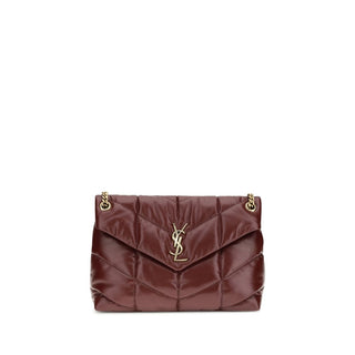 Saint Laurent Bordeaux Calf Leather Bos Taurus Shoulder Bag