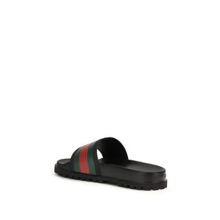 Gucci Black Rubber Slippers