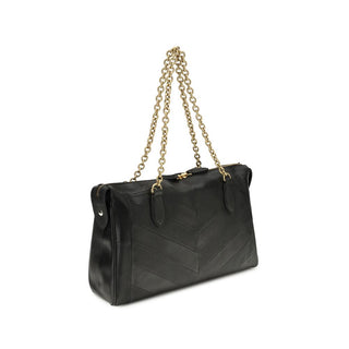 Valentino Garavani Black Lamb Leather Shoulder Bag