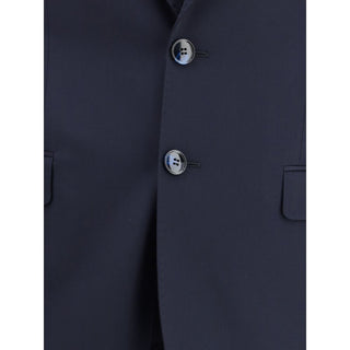 Giorgio Armani Blue Fleece Wool Two-Piece Suit