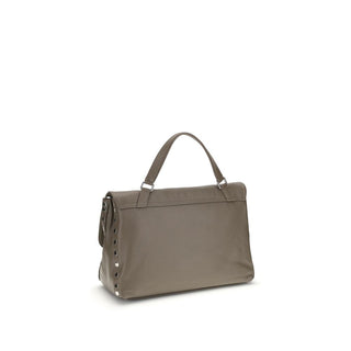 Zanellato Gray Calf Leather Bos Taurus Shoulder Bag