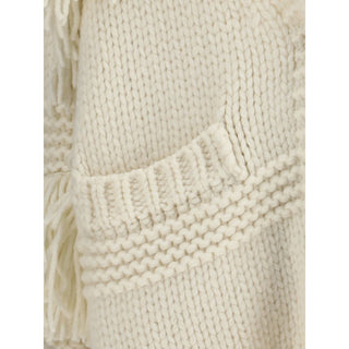 Moncler Grenoble Cream Polyamide Cardigan