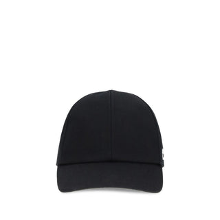 Courrèges Black Cotton Cap (Baseball Hat)