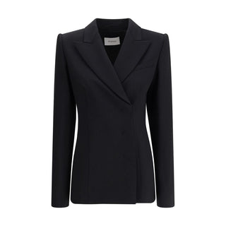 Max Mara Black Fleece Wool Coat