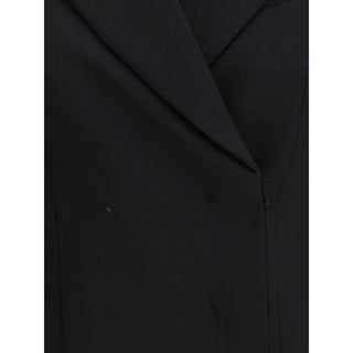 Max Mara Black Fleece Wool Coat