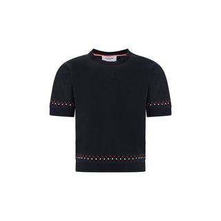 Thom Browne Black Cotton T-Shirt