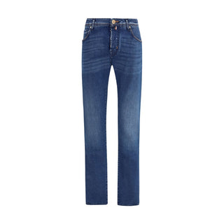 Jacob Cohen Blue Cotton Slim Fit Jeans