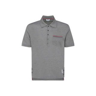 Thom Browne Gray Cotton Polo Shirt