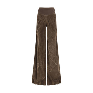 Rick Owens Brown Viscose Casual Pants