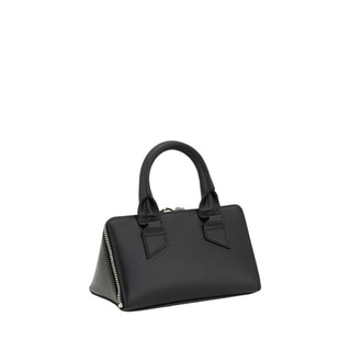 The Attico Black Calf Leather Bos Taurus Shoulder Bag