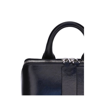 The Attico Black Calf Leather Bos Taurus Shoulder Bag