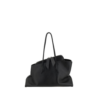 The Attico Black Calf Leather Bos Taurus Shoulder Bag