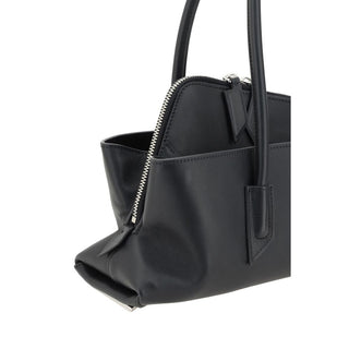 The Attico Black Calf Leather Bos Taurus Shoulder Bag