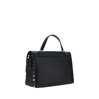 Zanellato Black Calf Leather Bos Taurus Shoulder Bag