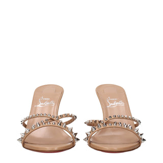Christian Louboutin Pink Leather Stiletto Heel Sandals