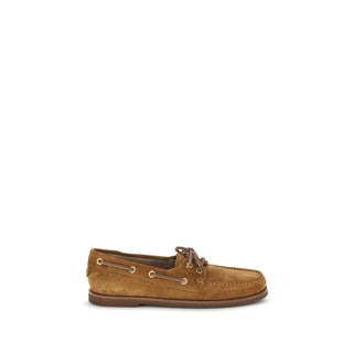 Gianvito Rossi Brown Calf Leather Slip-On Loafers