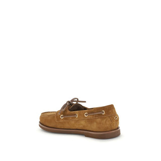 Gianvito Rossi Brown Calf Leather Slip-On Loafers