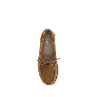 Gianvito Rossi Brown Calf Leather Slip-On Loafers