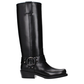 Valentino Garavani Black Leather Boots