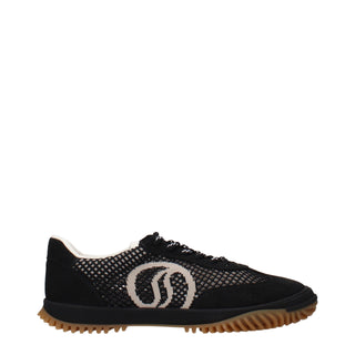 Stella McCartney Black Fabric Low Top Sneakers